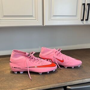 Pink Nike Mercurial Soccer Cleats